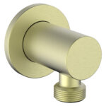 Scudo Round Outlet Elbow Brushed Brass