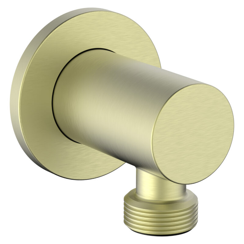 Scudo Round Outlet Elbow Brushed Brass Scudo Round Outlet Elbow Brushed Brass