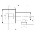 Scudo Round Outlet Elbow Brushed Brass