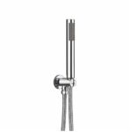 Scudo Chrome Round Shower Outlet, Hose & Head