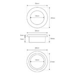 Scudo Black Round Overflow Insert