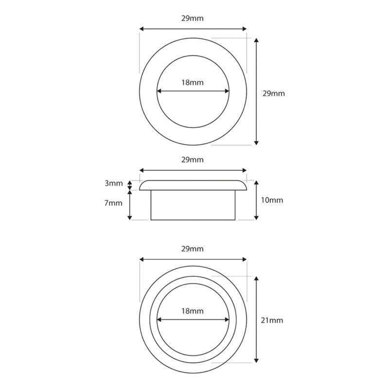 Scudo Black Round Overflow Insert