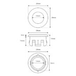 Scudo Brass Round Overflow Insert