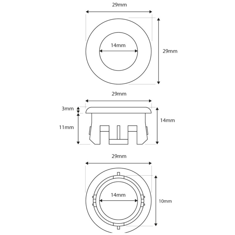 Scudo Gunmetal Round Overflow Basin Insert