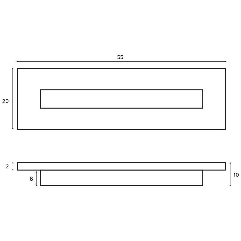 Scudo Black Rectangle Basin Overflow Insert