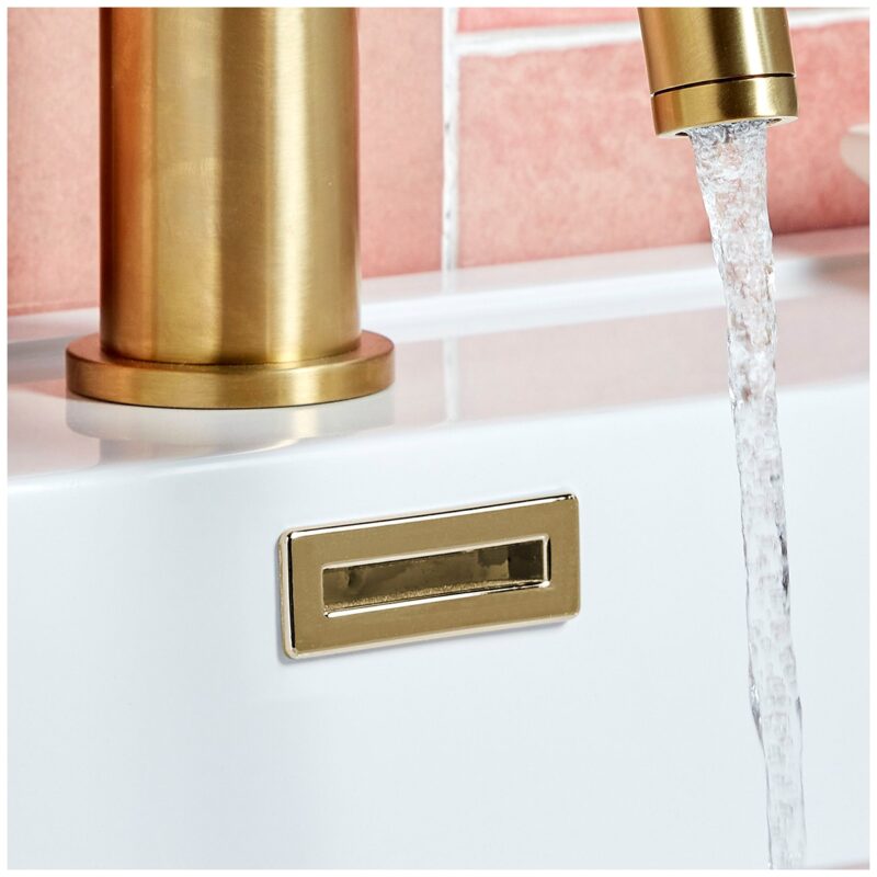 Scudo Brass Rectangle Basin Overflow Insert