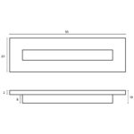 Scudo Brass Rectangle Basin Overflow Insert