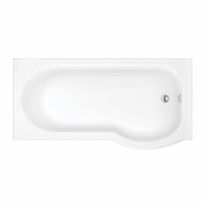 Scudo Shower Bath P Shaped 1675x850x750mm Right Hand