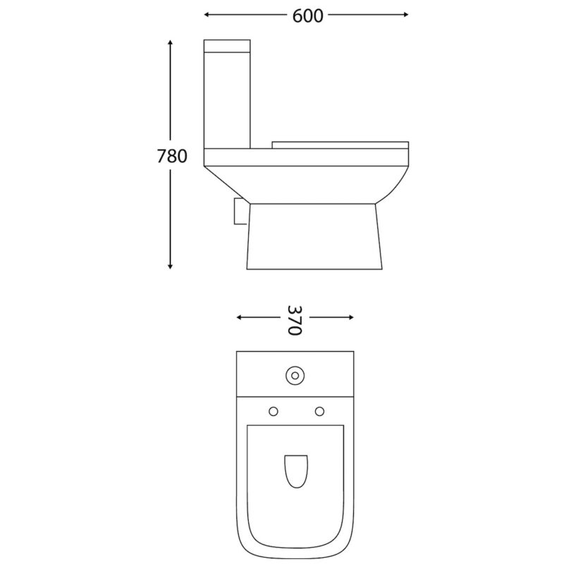 Scudo Porto Open Back Rimless WC Pan