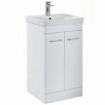 Scudo Rossini Floorstanding 600mm Vanity Unit & Basin Gloss White