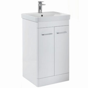 Scudo Rossini Floorstanding 600mm Vanity Unit & Basin Gloss White
