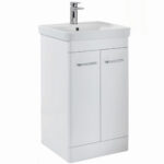 Scudo Rossini Floorstanding 500mm Vanity Unit & Basin Gloss White