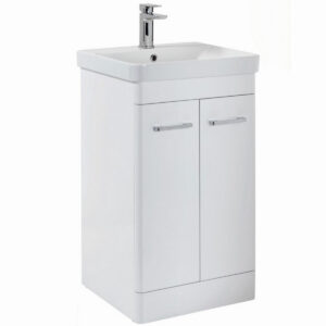 Scudo Rossini Floorstanding 500mm Vanity Unit & Basin Gloss White