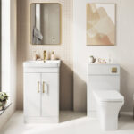 Scudo Rossini Floorstanding 500mm Vanity Unit & Basin Gloss White