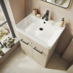 Scudo Rossini 500mm Floorstanding Vanity Unit & Basin Matt Stone