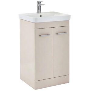 Scudo Rossini 600mm Floorstanding Vanity Unit & Basin Matt Stone