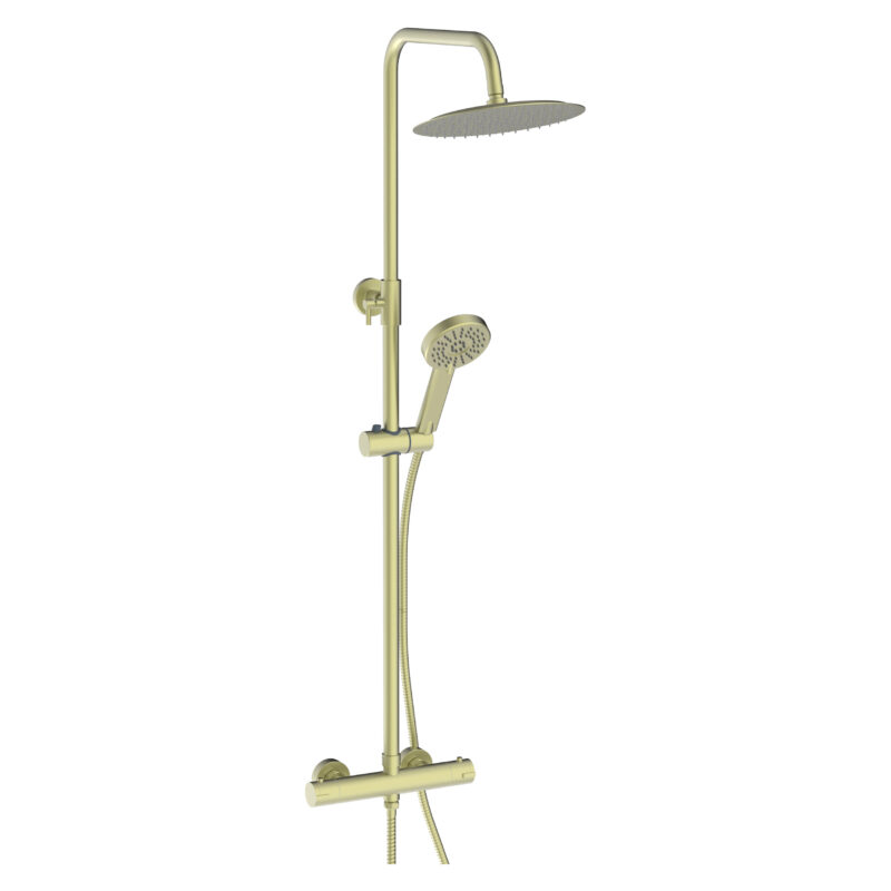 Scudo Serena Brass Round Rigid Riser Shower with Easykit Scudo Serena Brass Round Rigid Riser Shower with Easykit