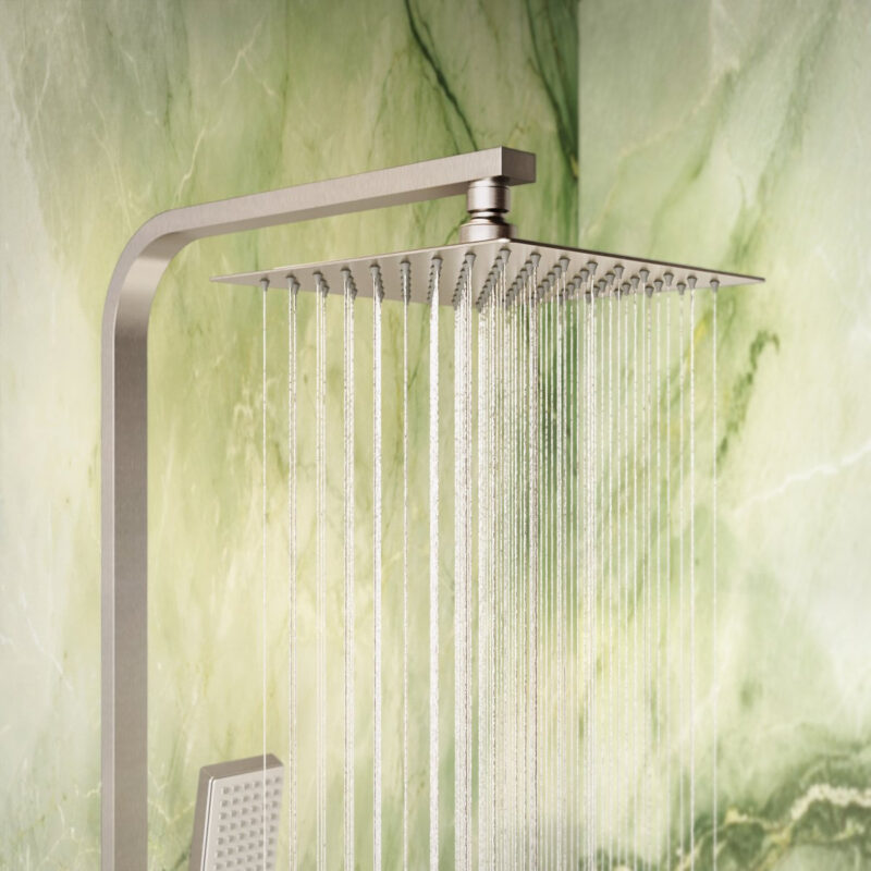 Scudo Elliot Rigid Riser Shower with Easykit Brushed Nickel