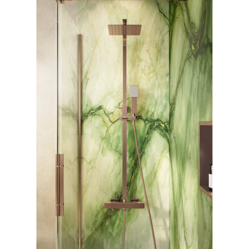 Scudo Elliot Rigid Riser Shower with Easykit Brushed Bronze Scudo Elliot Rigid Riser Shower with Easykit Brushed Bronze