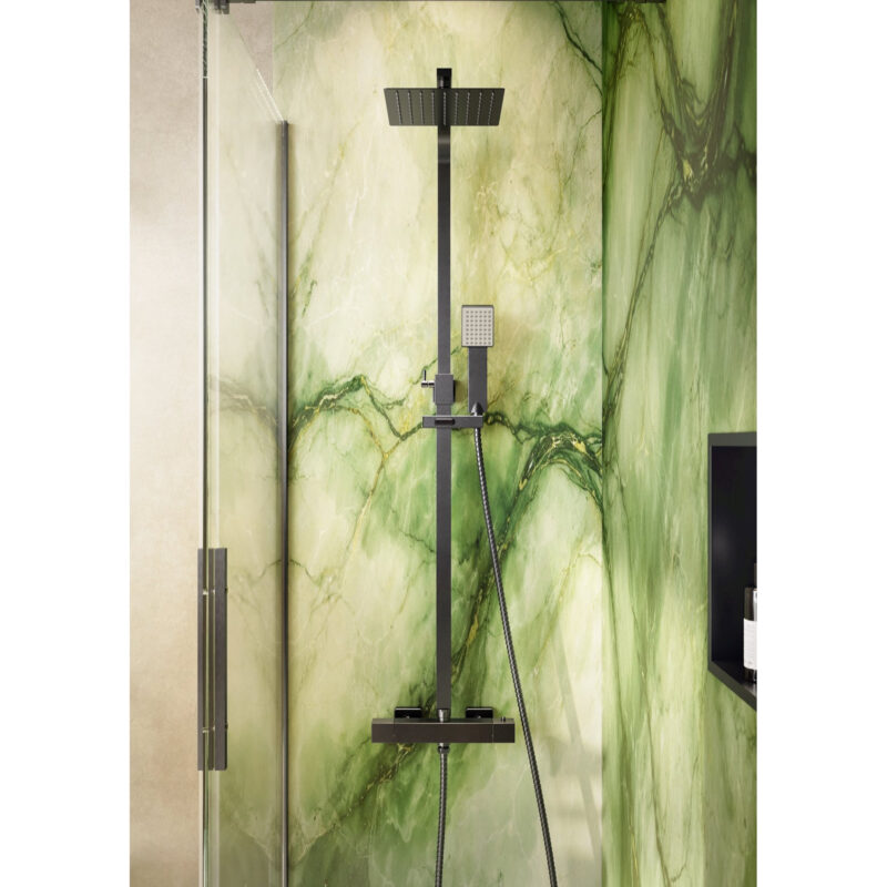 Scudo Elliot Rigid Riser Shower with Easykit Gunmetal Scudo Elliot Rigid Riser Shower with Easykit Gunmetal