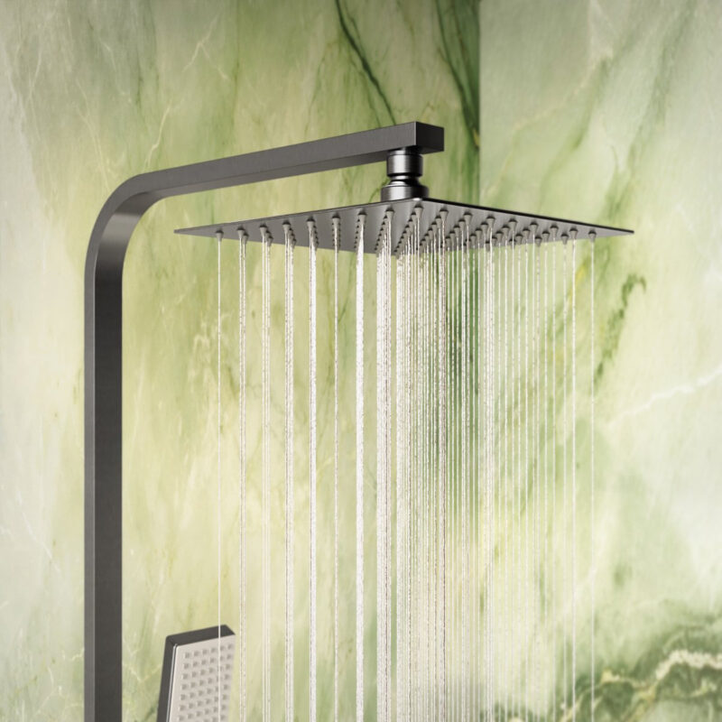 Scudo Elliot Rigid Riser Shower with Easykit Gunmetal