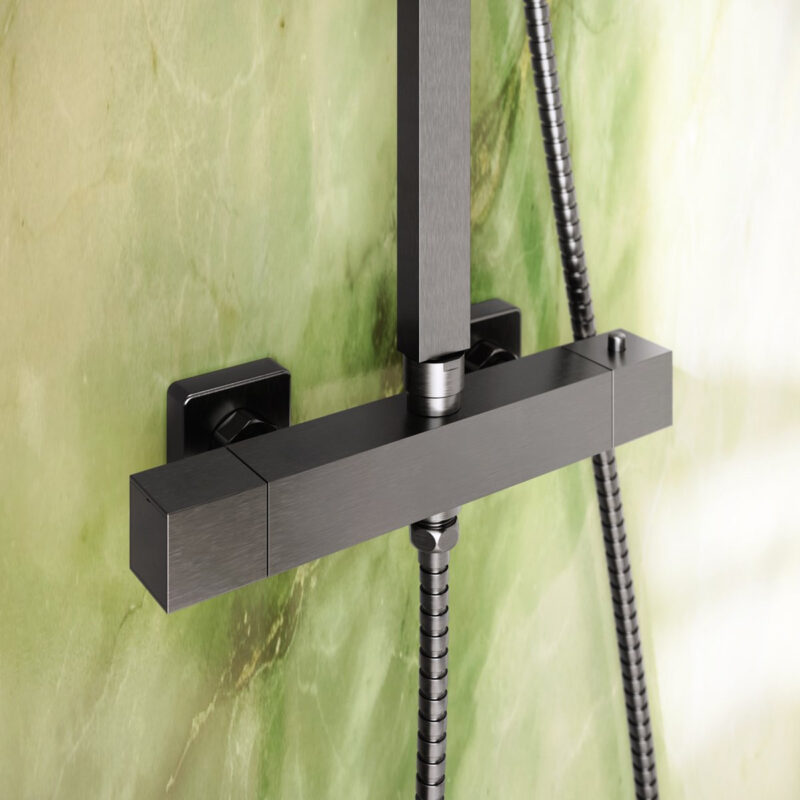 Scudo Elliot Rigid Riser Shower with Easykit Gunmetal