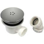 Scudo Chrome 90mm Fast Flow Shower Waste for 40mm Trays