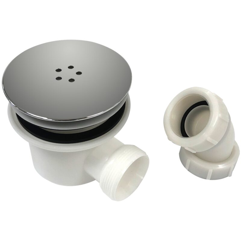 Scudo Chrome 90mm Fast Flow Shower Waste for 40mm Trays