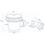 Scudo Chrome 90mm Fast Flow Shower Waste for 40mm Trays
