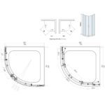 Scudo Double Door 800mm Quadrant Enclosure