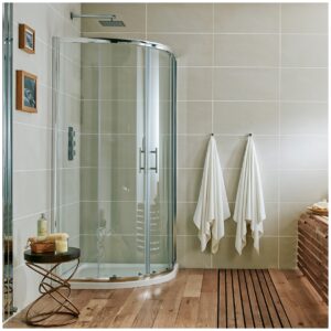 Scudo Double Door Offset Quadrant Shower Enclosure 900x760mm