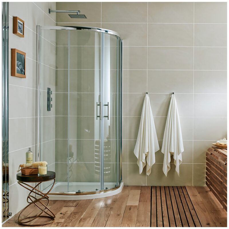 Scudo Double Door Offset Quadrant Shower Enclosure 1200x800mm