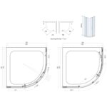 Scudo Single Door 900mm Quadrant Enclosure