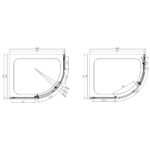 Scudo Single Door Offset Quadrant Enclosure 1000x800mm