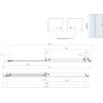 Scudo Sliding Shower Door 1400mm