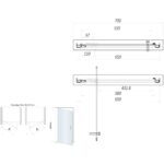 Scudo 700mm Pivot Shower Door