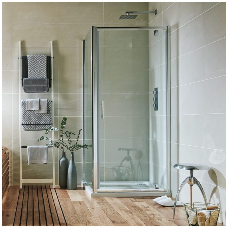 Scudo 800mm Pivot Shower Door