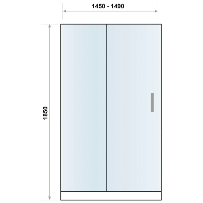 Scudo Sliding Shower Door 1500mm