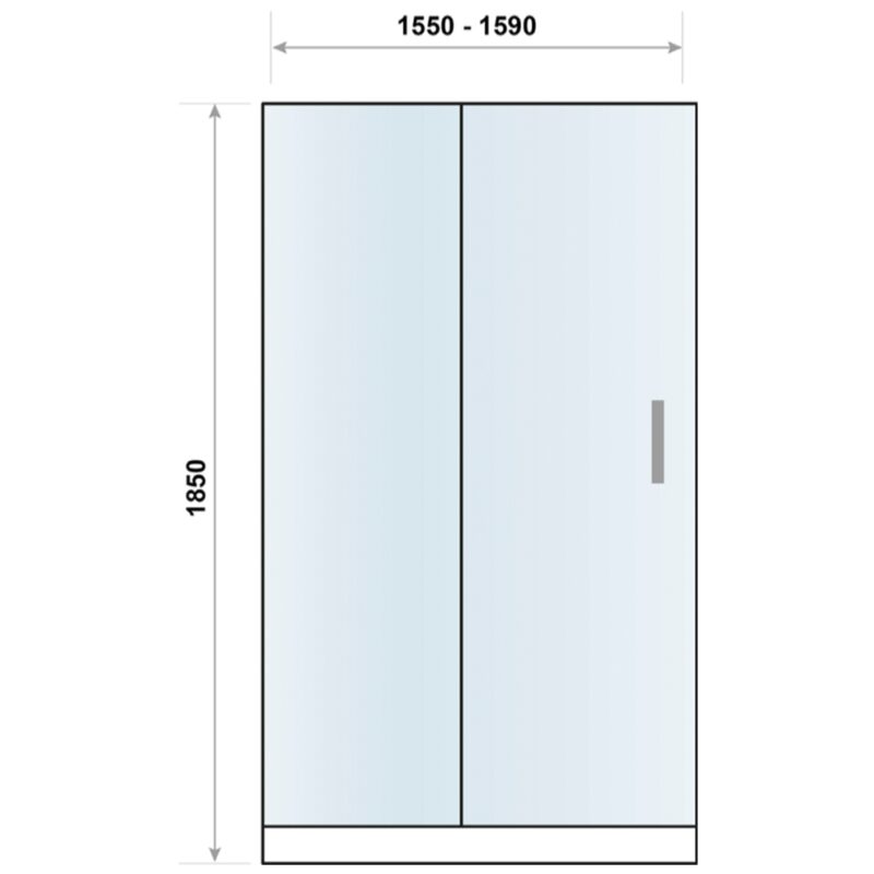Scudo Sliding Shower Door 1600mm