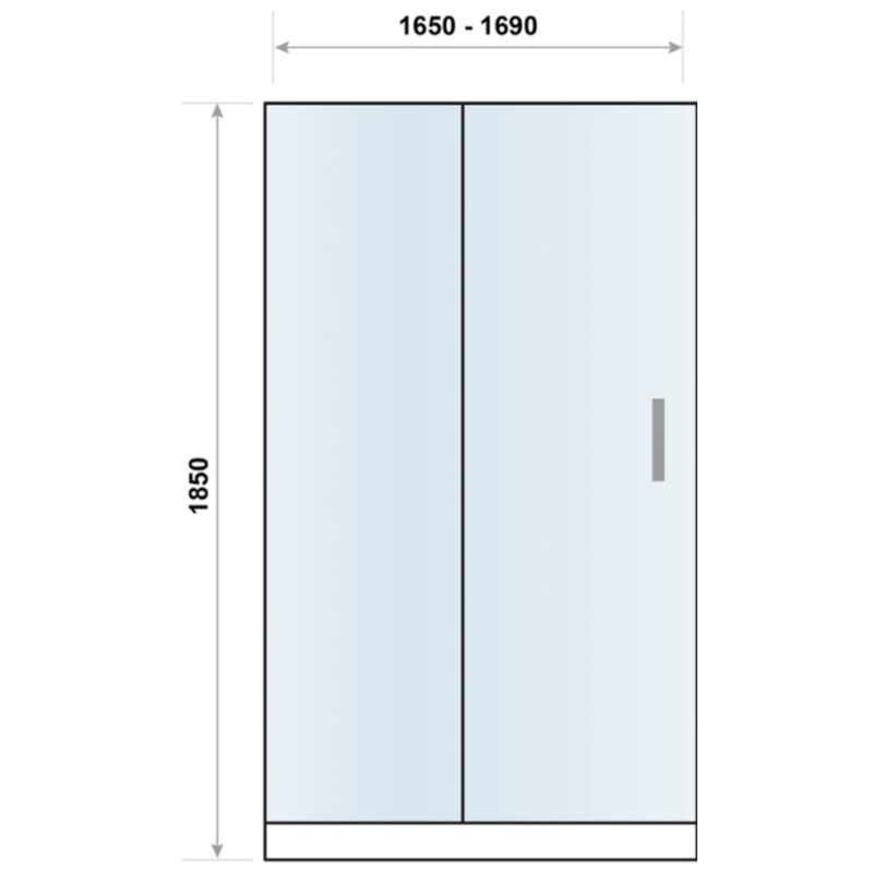 Scudo Sliding Shower Door 1700mm