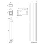 Scudo S8 700mm Brushed Brass Fluted Wetroom Panel