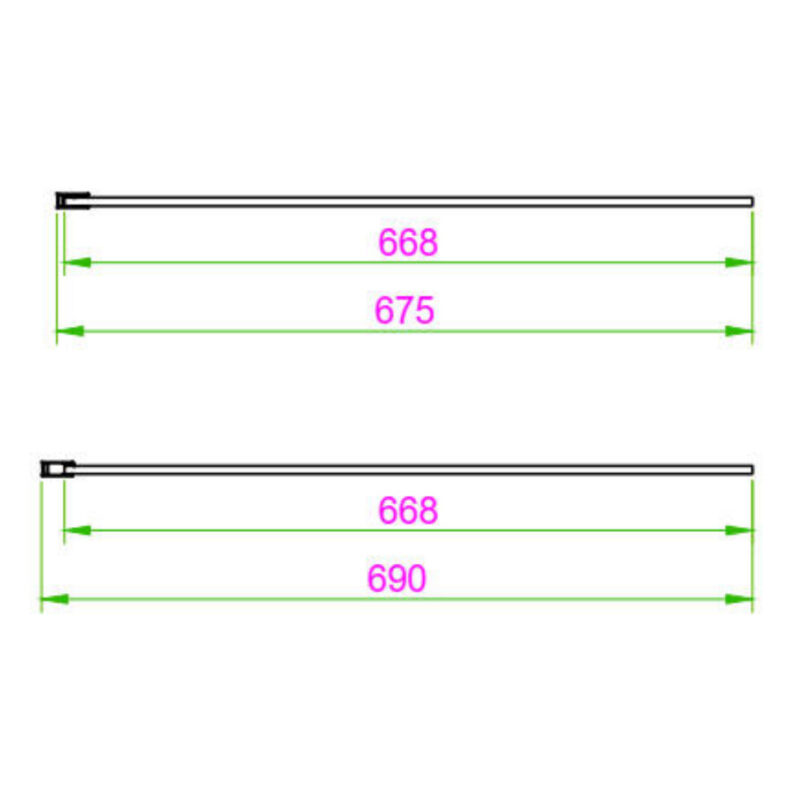 Scudo S8 700mm Brushed Brass Wetroom Panel
