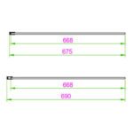 Scudo S8 700mm Black Wetroom Panel