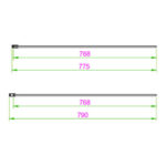 Scudo S8 800mm Brushed Bronze Wetroom Panel