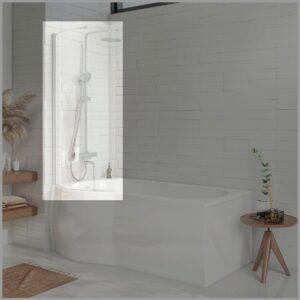 Scudo P Shaped Bath Screen