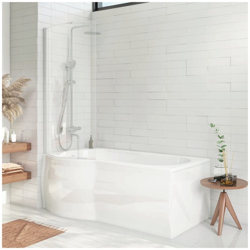 Scudo P Shaped Bath Screen