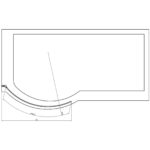 Scudo P Shaped Bath Screen