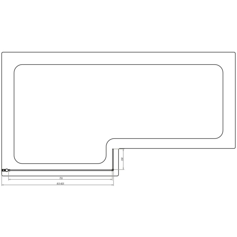 Scudo L Shaped Bath Screen