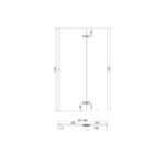 Scudo Black Square 900mm Bath Screen with Fixed Panel