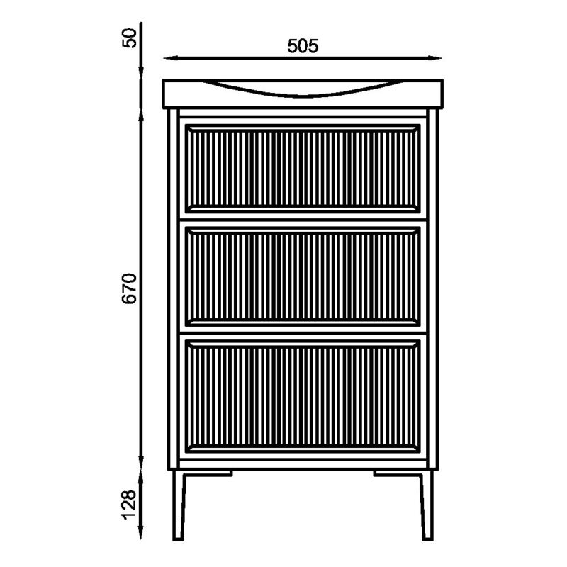 Scudo Bota 500 Fluted Cabinet
